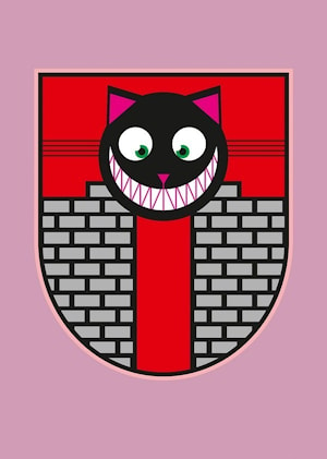 The Polish city of Alexandrow Łódzki received as a gift a funny coat of arms with a cat