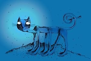 Poster Blues Cat  